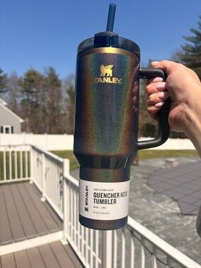 Stanley Iridescent Rainbow Travel Tumbler with Handle